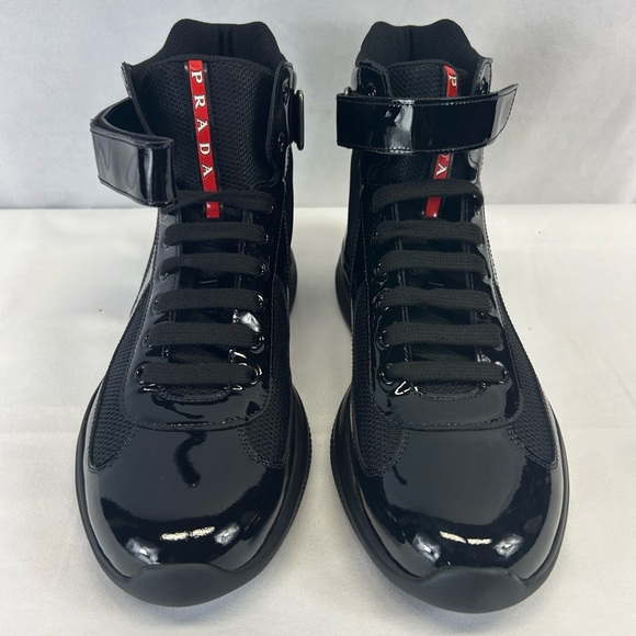 Prada
Men's America's Cup Patent Leather High-Top Sneakers - Picture 1 of 7